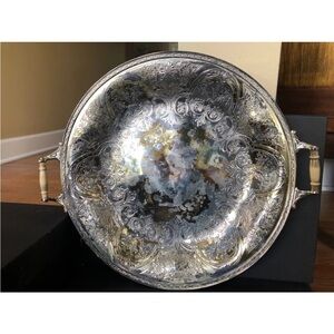VINTAGE 1920 WILCOX SP CO. PAISLEY DECO SANDWICH /COOKIE / PASTRY PLATE